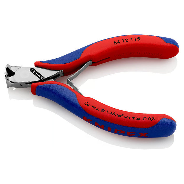 Kìm cắt linh kiện điện tử, có nang trợ lực KNIPEX 64 12 115 chiều dài 115mm, khả năng cắt từ 0.8mm - 1.4mm