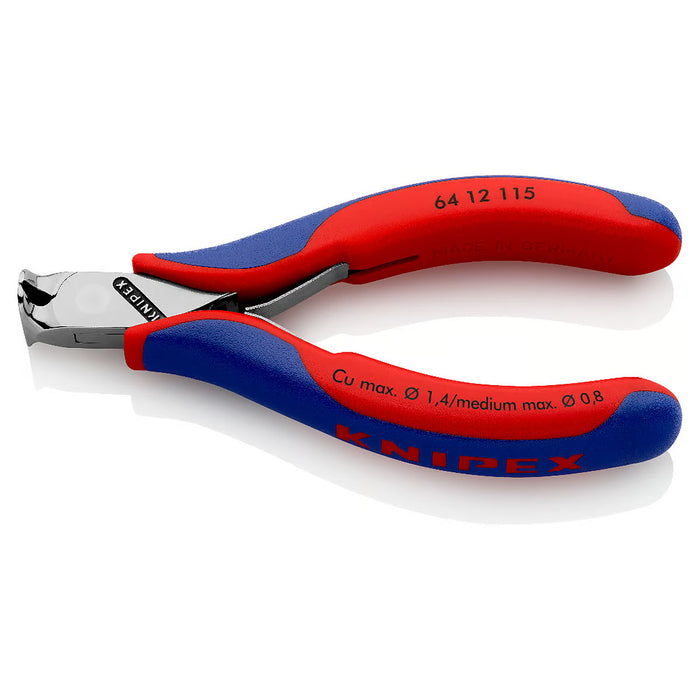 Kìm cắt linh kiện điện tử, có nang trợ lực KNIPEX 64 12 115 chiều dài 115mm, khả năng cắt từ 0.8mm - 1.4mm