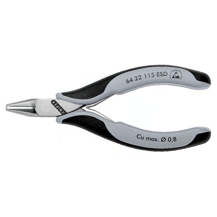 Kìm cắt linh kiện điện tử chống tĩnh điện, có nang trợ lực KNIPEX 64 22 115 ESD chiều dài 115mm, khả năng cắt 0.8mm