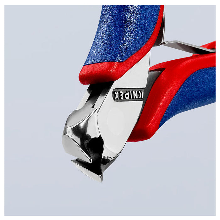 Kìm cắt linh kiện đử, mũi cong 27°, có nang trợ lực KNIPEX 64 52 115 chiều dài 115mm, khả năng cắt 1.3mm