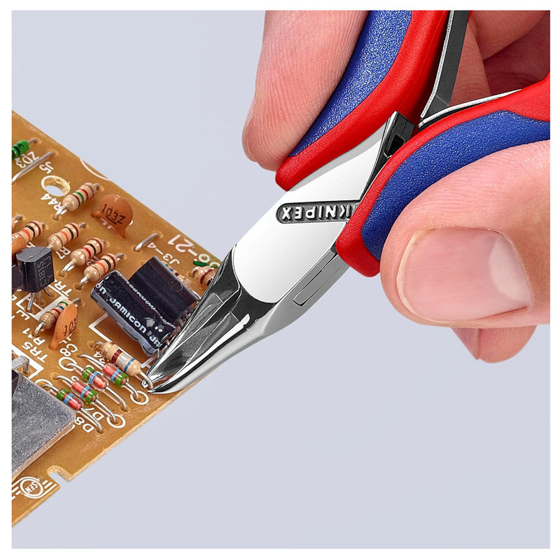 Kìm cắt linh kiện đử, mũi cong 65°, có nang trợ lực KNIPEX 64 62 120 chiều dài 120mm, khả năng cắt 0.6mm