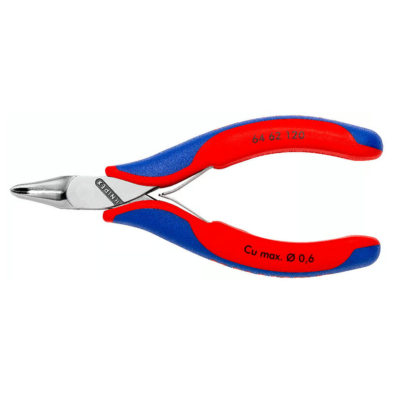 Kìm cắt linh kiện đử, mũi cong 65°, có nang trợ lực KNIPEX 64 62 120 chiều dài 120mm, khả năng cắt 0.6mm