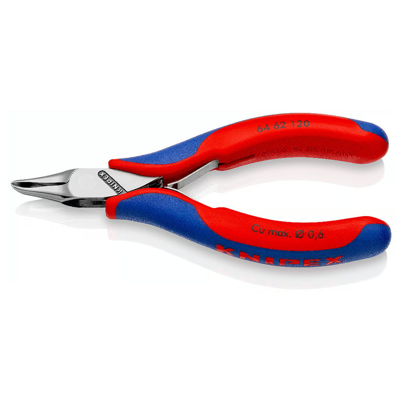 Kìm cắt linh kiện đử, mũi cong 65°, có nang trợ lực KNIPEX 64 62 120 chiều dài 120mm, khả năng cắt 0.6mm