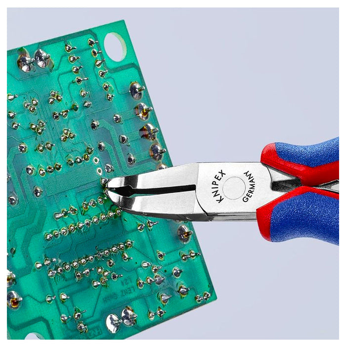 Kìm cắt linh kiện đử, mũi cong 35°, có nang trợ lực KNIPEX 64 72 120 chiều dài 120mm, khả năng cắt 1.5mm