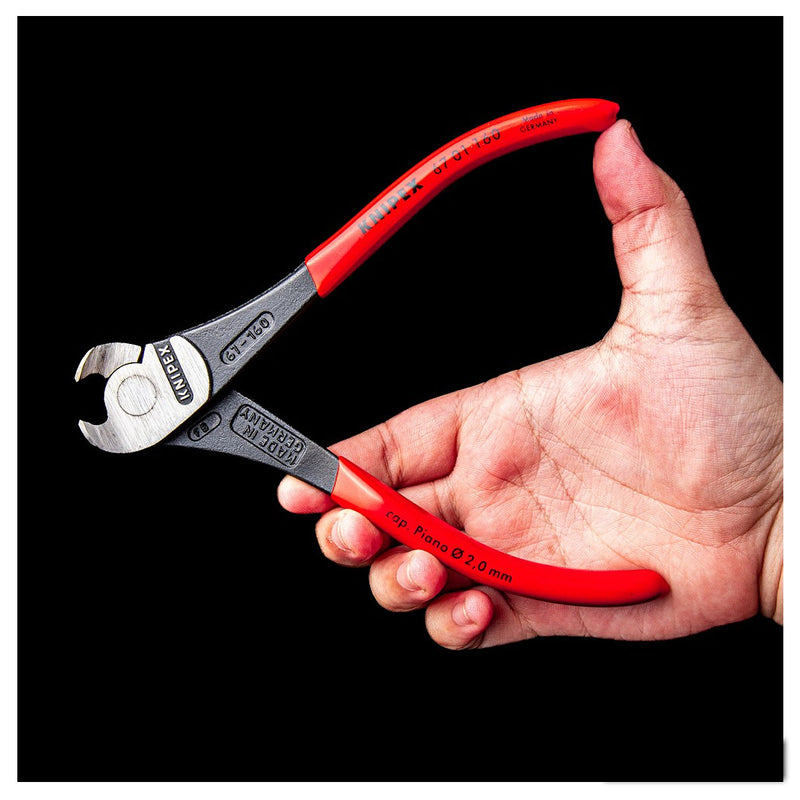 Kìm cắt kiểu càng cua KNIPEX chiều dài từ 140mm - 200mm, mạ đen nhám, tay cầm bọc nhựa kháng dầu mở