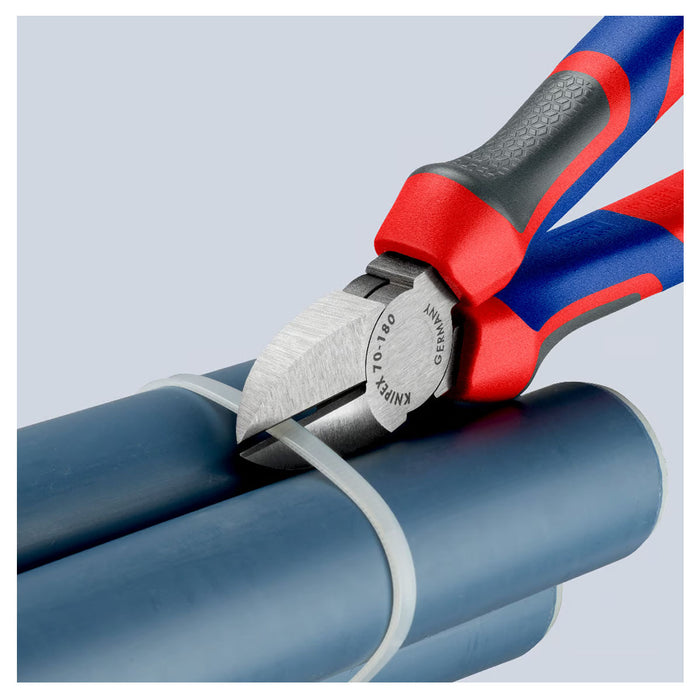 Kìm cắt KNIPEX chiều dài từ 125mm - 180mm, mạ đen nhám, tay cầm bọc nhựa chống trượt