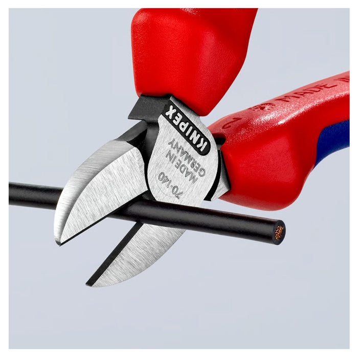 Kìm cắt KNIPEX chiều dài từ 125mm - 180mm, mạ đen nhám, tay cầm bọc nhựa chống trượt