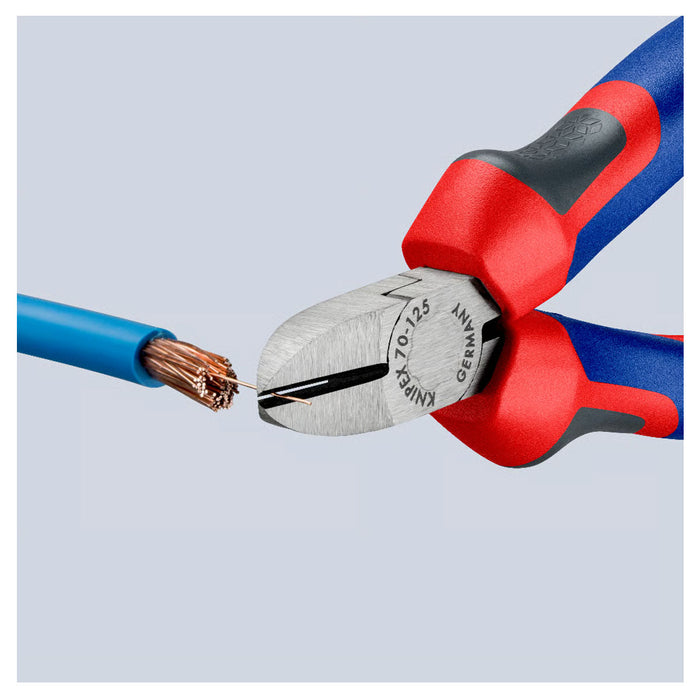 Kìm cắt KNIPEX chiều dài từ 125mm - 180mm, mạ đen nhám, tay cầm bọc nhựa chống trượt