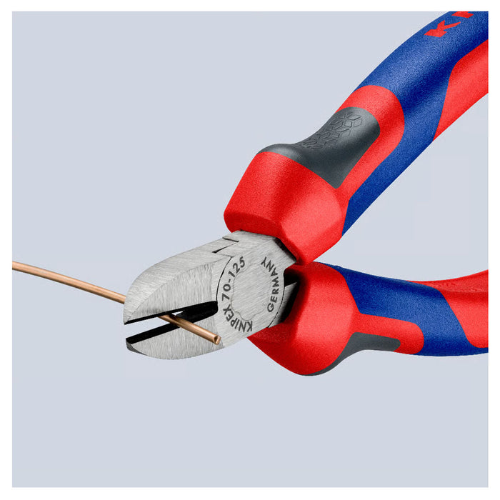 Kìm cắt KNIPEX chiều dài từ 125mm - 180mm, mạ đen nhám, tay cầm bọc nhựa chống trượt