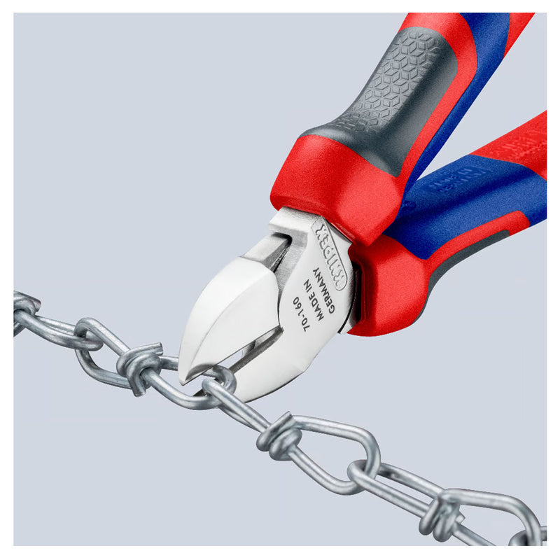 Kìm cắt KNIPEX chiều dài từ 125mm - 180mm, mạ Chrome, tay cầm bọc nhựa chống trượt