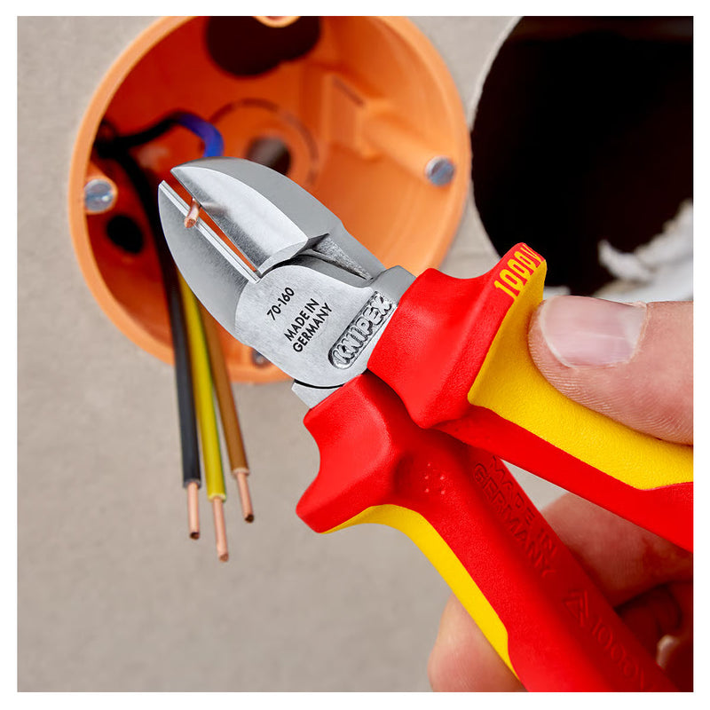 Kìm cắt KNIPEX cách điện 1000V, chiều dài từ 125mm - 180mm, mạ Chrome