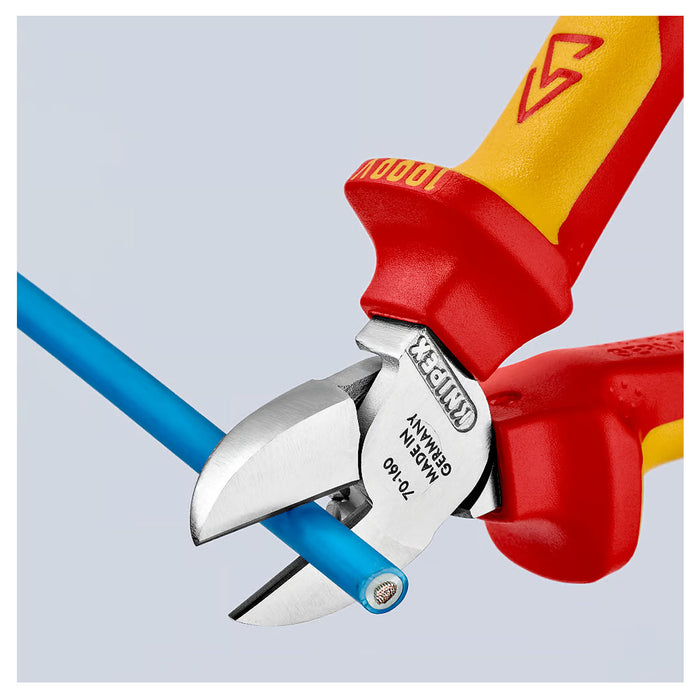 Kìm cắt KNIPEX cách điện 1000V, chiều dài từ 125mm - 180mm, mạ Chrome