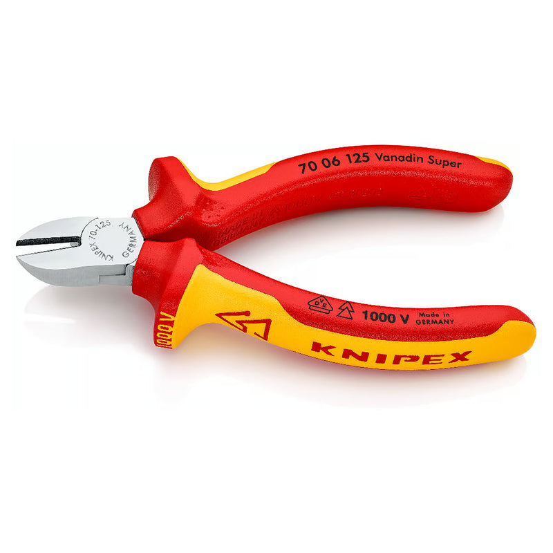 Kìm cắt KNIPEX cách điện 1000V, chiều dài từ 125mm - 180mm, mạ Chrome