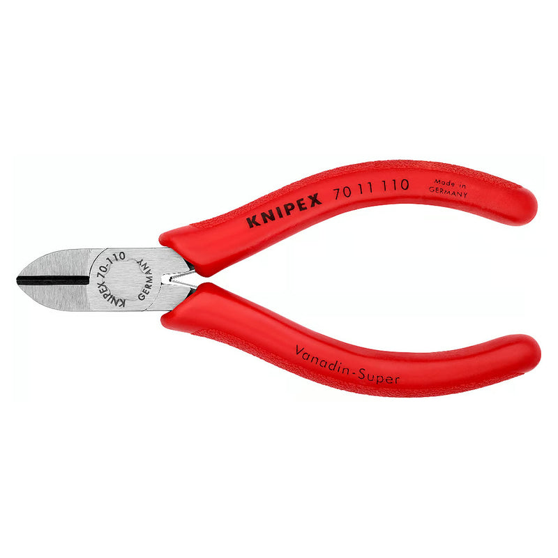 Kìm cắt KNIPEX 70 11 110 chiều dài 110mm, mạ đen nhám, tay cầm bọc nhựa chống trượt