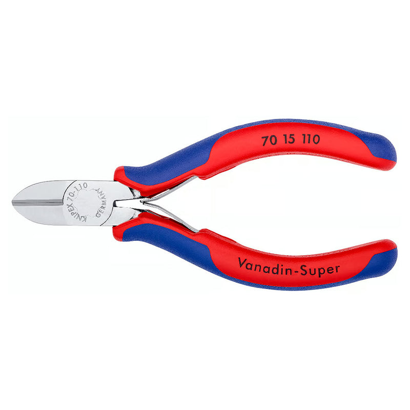 Kìm cắt KNIPEX 70 15 110 chiều dài 110mm, mạ Chrome, tay cầm bọc nhựa chống trượt