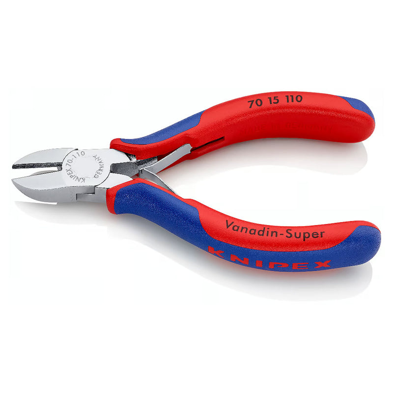 Kìm cắt KNIPEX 70 15 110 chiều dài 110mm, mạ Chrome, tay cầm bọc nhựa chống trượt