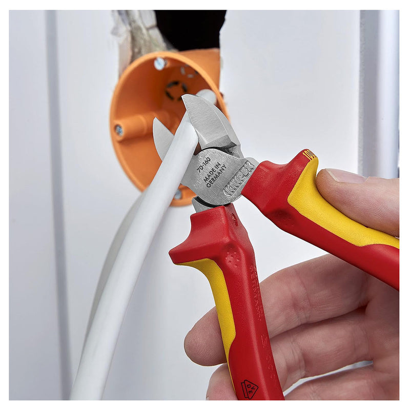 Kìm cắt KNIPEX 70 26 160 cách điện 1000V, chiều dài 160mm, mạ Chrome