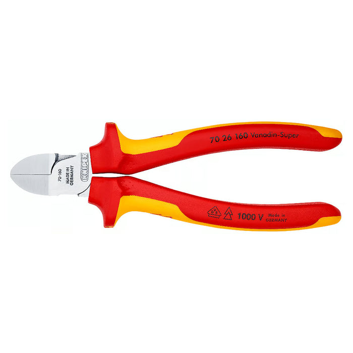 Kìm cắt KNIPEX 70 26 160 cách điện 1000V, chiều dài 160mm, mạ Chrome