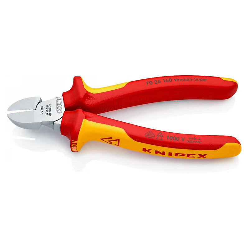 Kìm cắt KNIPEX 70 26 160 cách điện 1000V, chiều dài 160mm, mạ Chrome