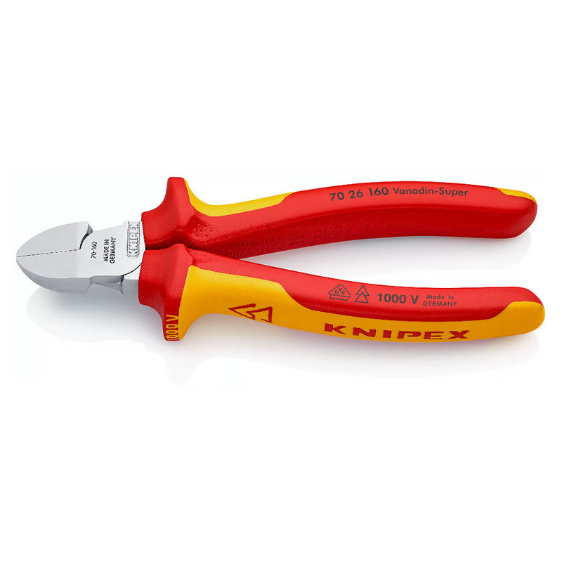 Kìm cắt KNIPEX 70 26 160 cách điện 1000V, chiều dài 160mm, mạ Chrome