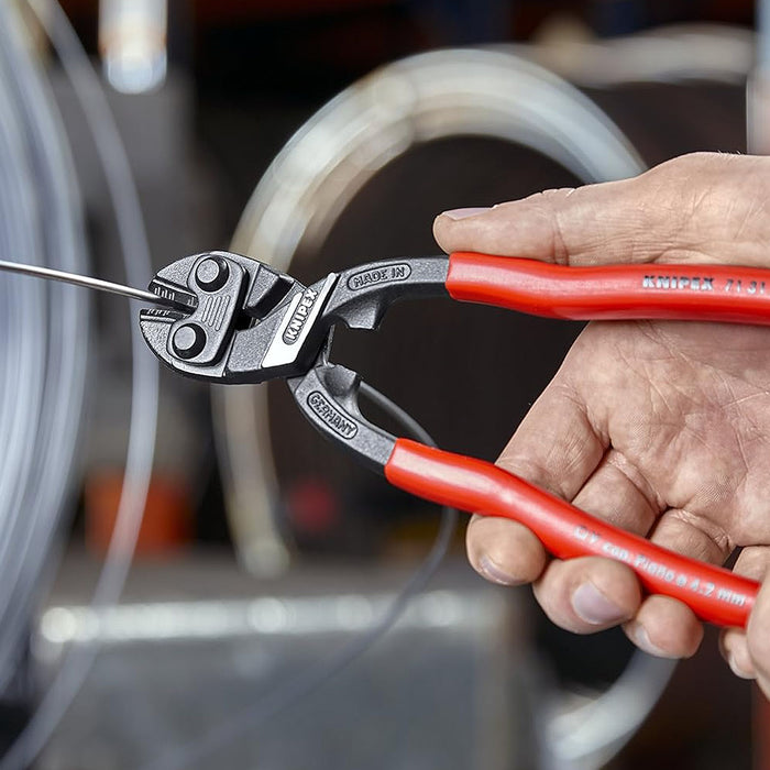 Kìm cộng lực dòng CoBolt S KNIPEX chiều dài 160mm, mạ đen nhám, tay cầm bọc nhựa kháng dầu mở