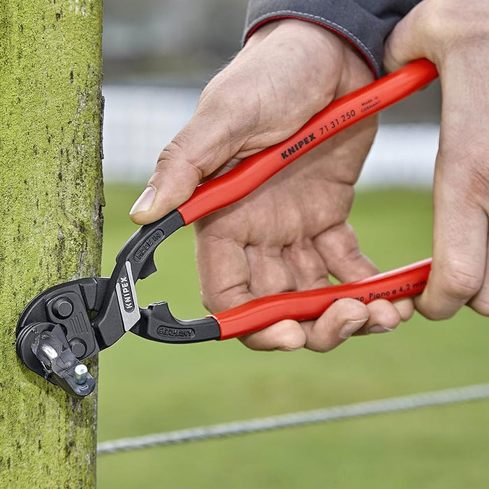 Kìm cộng lực dòng CoBolt S KNIPEX chiều dài 160mm, mạ đen nhám, tay cầm bọc nhựa kháng dầu mở