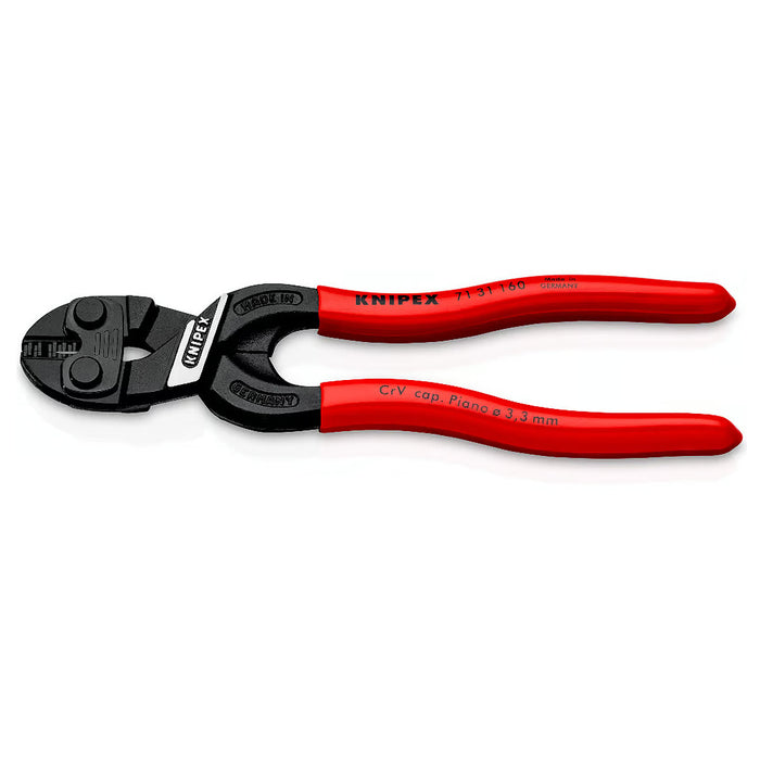 Kìm cộng lực dòng CoBolt S KNIPEX chiều dài 160mm, mạ đen nhám, tay cầm bọc nhựa kháng dầu mở