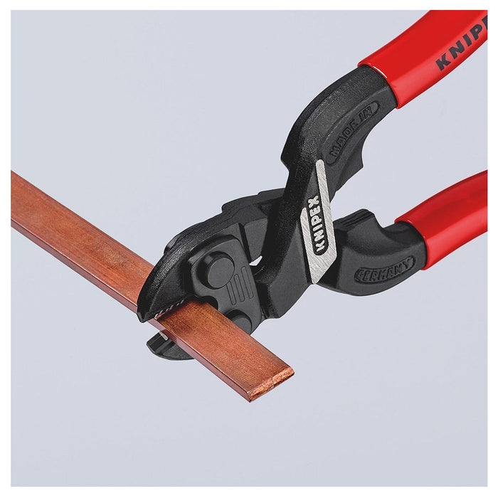 Kìm cộng lực dòng CoBolt S KNIPEX chiều dài 160mm, mạ đen nhám, tay cầm bọc nhựa kháng dầu mở