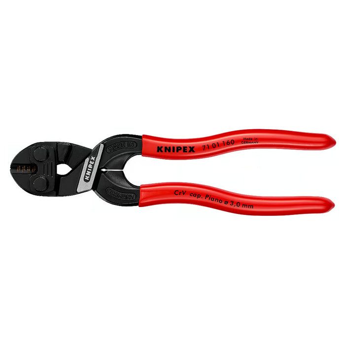 Kìm cộng lực dòng CoBolt S KNIPEX chiều dài 160mm, mạ đen nhám, tay cầm bọc nhựa kháng dầu mở