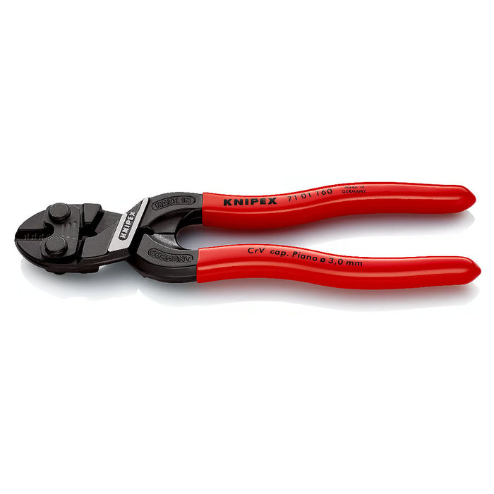 Kìm cộng lực dòng CoBolt S KNIPEX chiều dài 160mm, mạ đen nhám, tay cầm bọc nhựa kháng dầu mở