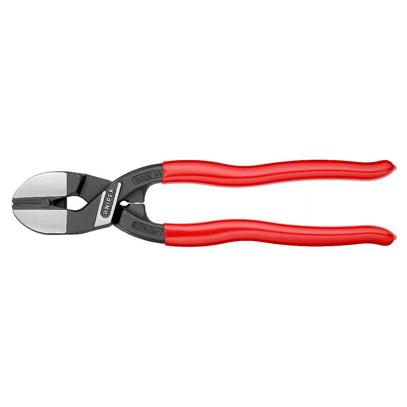 Kìm cộng lực dòng CoBolt đầu kìm nghiêng 20° KNIPEX 71 21 200 chiều dài 200mm, mạ đen nhám, tay cầm bọc nhựa kháng dầu mở