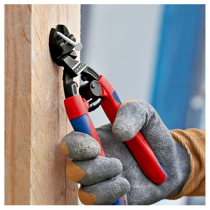 Kìm cộng lực dòng CoBolt đầu kìm nghiêng 20° KNIPEX chiều dài 200mm, mạ đen nhám, tay cầm bọc nhựa chống trượt