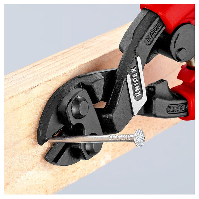 Kìm cộng lực dòng CoBolt đầu kìm nghiêng 20° KNIPEX chiều dài 200mm, mạ đen nhám, tay cầm bọc nhựa chống trượt