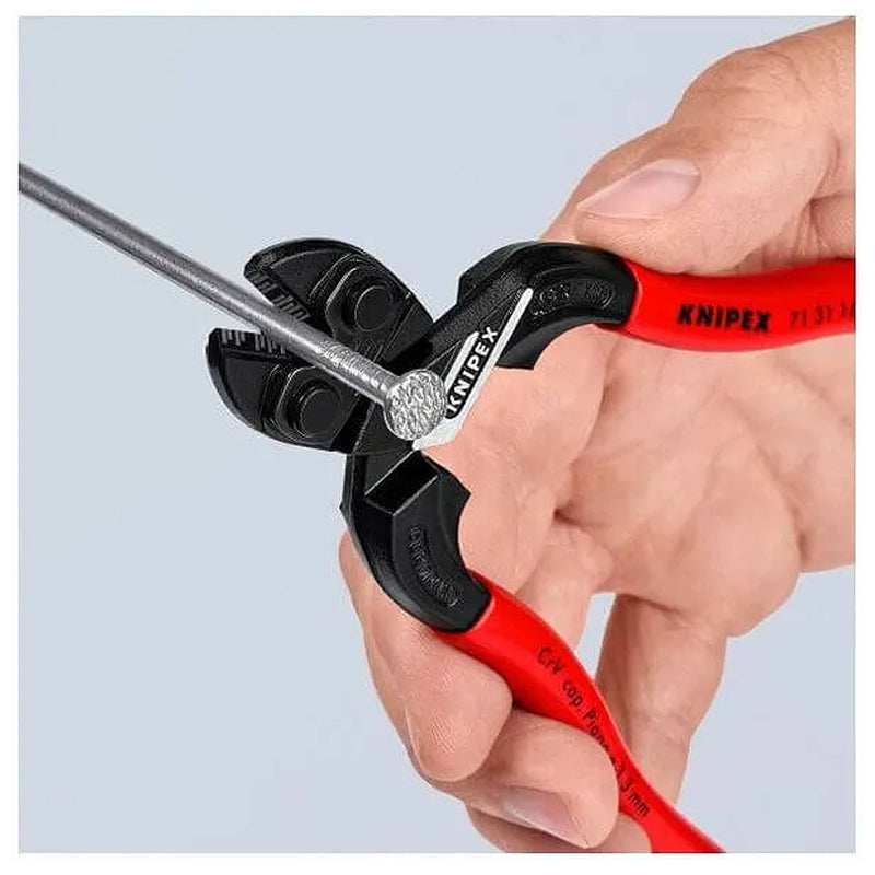 Kìm cộng lực dòng CoBolt KNIPEX 71 31 200 chiều dài 200mm, mạ đen nhám, tay cầm bọc nhựa kháng dầu mở