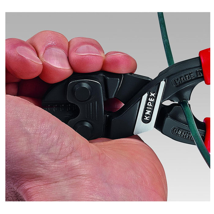 Kìm cộng lực dòng CoBolt KNIPEX 71 31 200 chiều dài 200mm, mạ đen nhám, tay cầm bọc nhựa kháng dầu mở