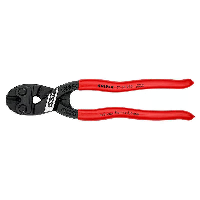 Kìm cộng lực dòng CoBolt KNIPEX 71 31 200 chiều dài 200mm, mạ đen nhám, tay cầm bọc nhựa kháng dầu mở