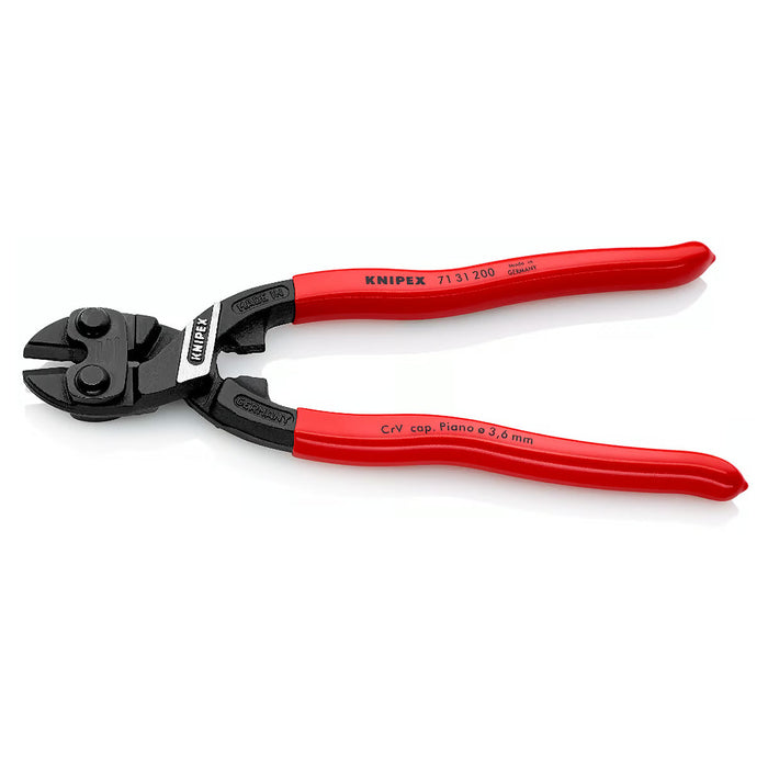 Kìm cộng lực dòng CoBolt KNIPEX 71 31 200 chiều dài 200mm, mạ đen nhám, tay cầm bọc nhựa kháng dầu mở