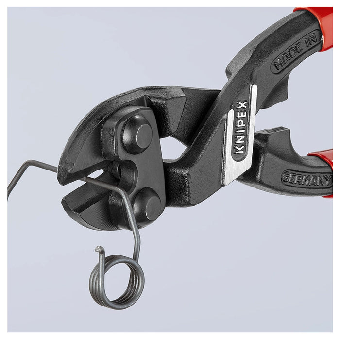 Kìm cộng lực dòng CoBolt đầu kìm nghiêng 20° KNIPEX 71 41 200 chiều dài 200mm, mạ đen nhám, tay cầm bọc nhựa kháng dầu mở