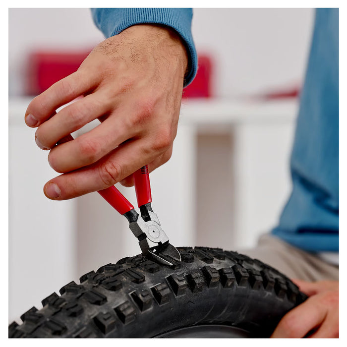 Kìm cắt nhựa chuyên dụng, đầu kìm cong 45° KNIPEX 72 11 160 chiều dài 160mm, tay cầm bọc nhựa kháng dầu mở