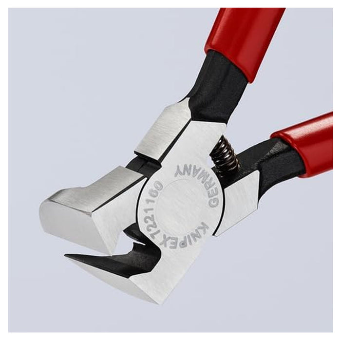 Kìm cắt nhựa chuyên dụng, đầu kìm cong 85° KNIPEX 72 21 160 chiều dài 160mm, tay cầm bọc nhựa kháng dầu mở