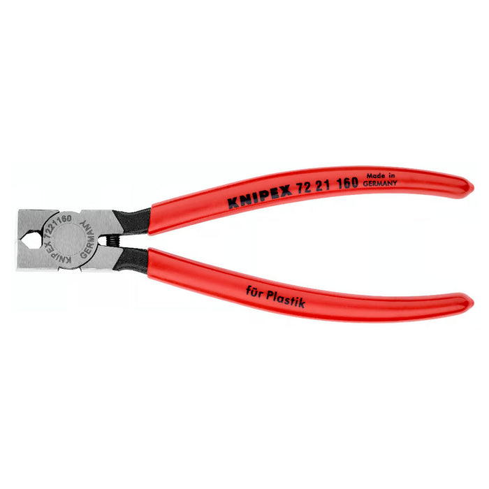 Kìm cắt nhựa chuyên dụng, đầu kìm cong 85° KNIPEX 72 21 160 chiều dài 160mm, tay cầm bọc nhựa kháng dầu mở