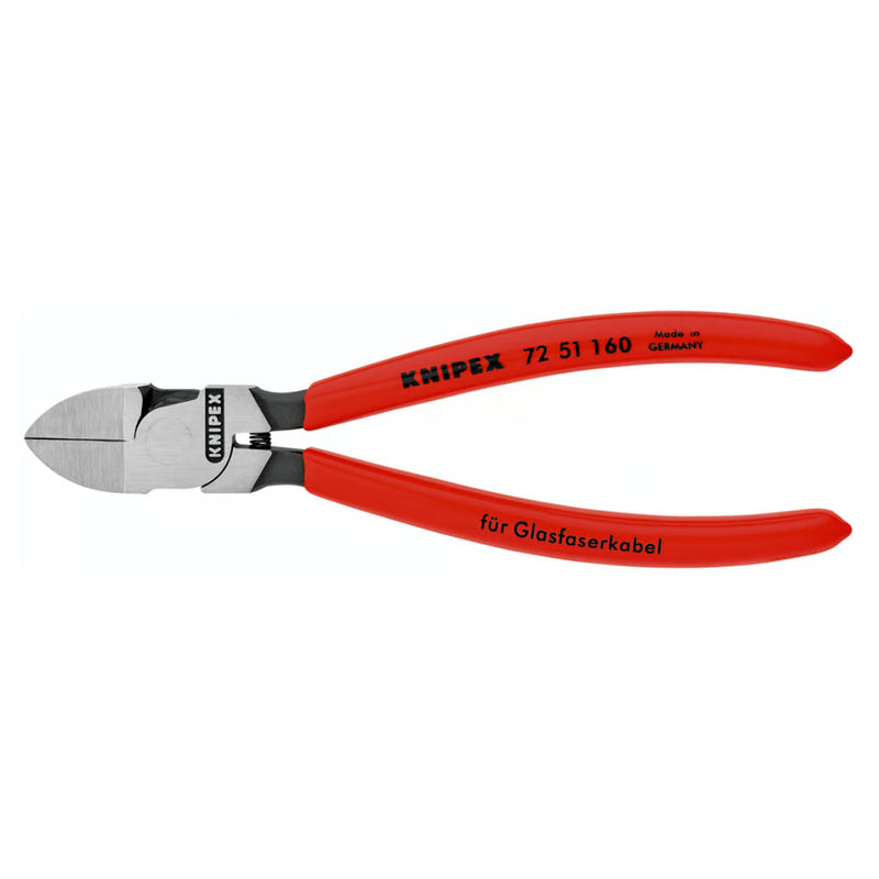 Kìm cắt dây cáp quang chuyên dụng KNIPEX 72 51 160 chiều dài 160mm, tay cầm bọc nhựa chống trượt