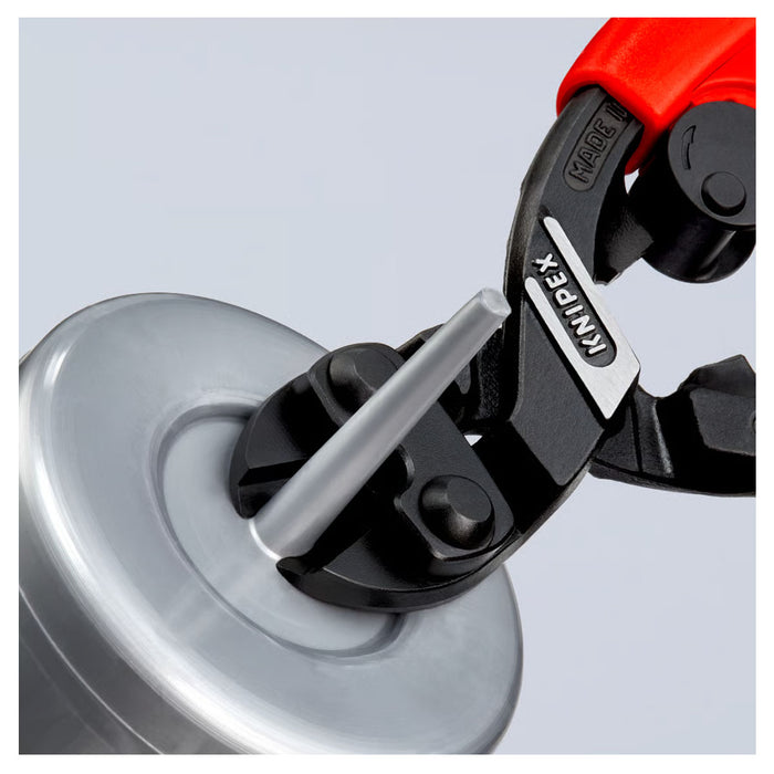 Kìm cắt trợ lực cho kim loại mềm, nhựa KNIPEX 72 62 200 chiều dài 200mm, mạ đen nhám, tay cầm bọc nhựa chống trượt