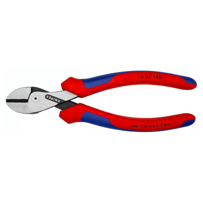 Kìm cắt dòng X-Cut KNIPEX 73 02 160 chiều dài 160mm, mạ đen nhám, tay cầm bọc nhựa chống trượt