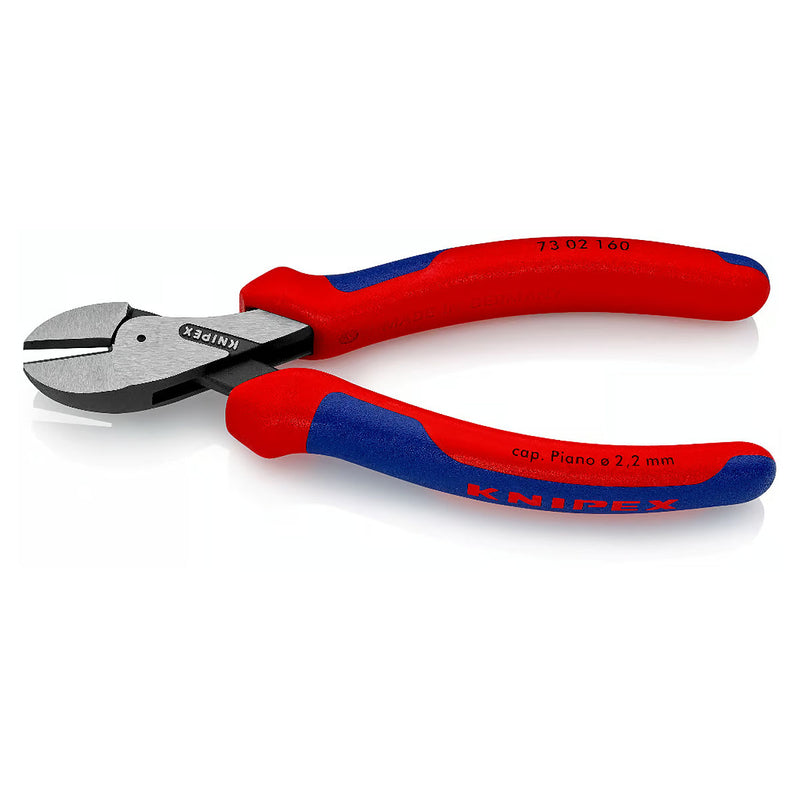 Kìm cắt dòng X-Cut KNIPEX 73 02 160 chiều dài 160mm, mạ đen nhám, tay cầm bọc nhựa chống trượt