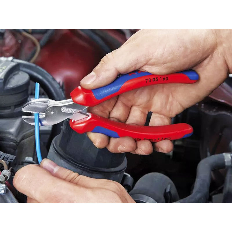 Kìm cắt dòng X-Cut KNIPEX chiều dài 160mm, mạ Chrome, tay cầm bọc nhựa chống trượt