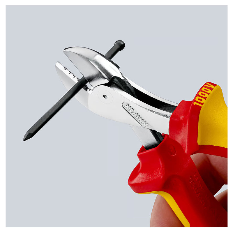 Kìm cắt dòng X-Cut KNIPEX cách điện 1000V, chiều dài 160mm, mạ Chrome