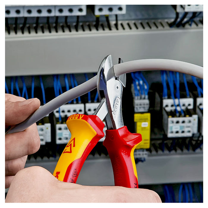 Kìm cắt dòng X-Cut KNIPEX cách điện 1000V, chiều dài 160mm, mạ Chrome