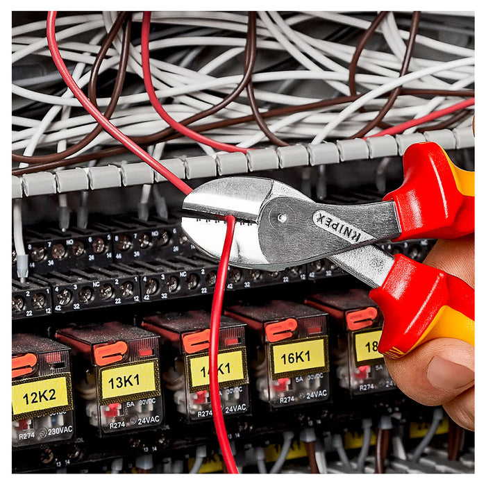 Kìm cắt dòng X-Cut KNIPEX cách điện 1000V, chiều dài 160mm, mạ Chrome