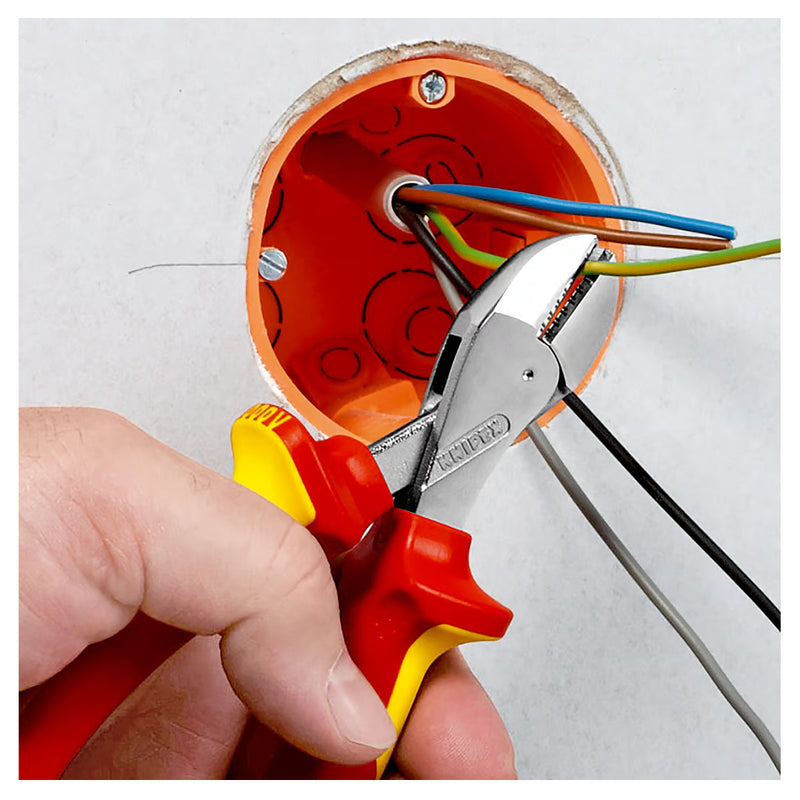 Kìm cắt dòng X-Cut KNIPEX cách điện 1000V, chiều dài 160mm, mạ Chrome